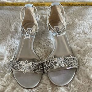 NWT Badgley Mischka Fiery Wedge Sandals